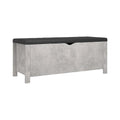 Coffre de rangement en béton avec assise noire, multifonction
