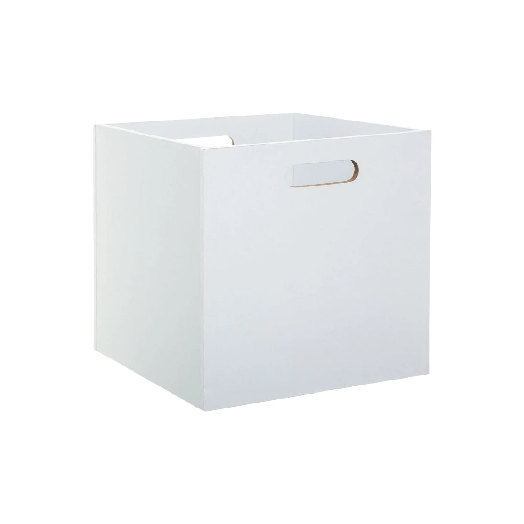 Panier de rangement en carton blanc avec poignées
