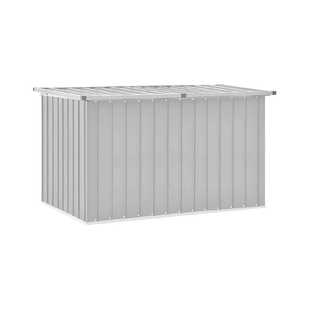 Abri de stockage extérieur en métal, design étanche, gris